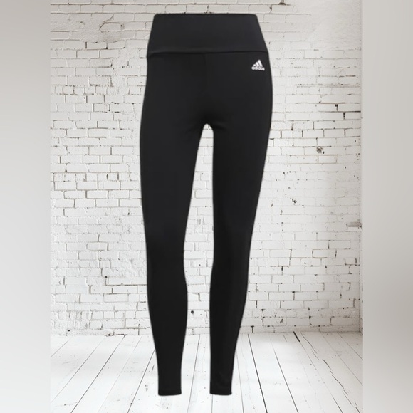 🏁 Adidas Black Leggings – Small / NWT - Picture 1 of 3